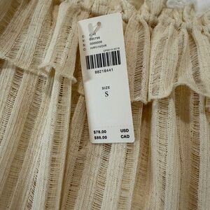 Anthropologie Cream Knit Skirt